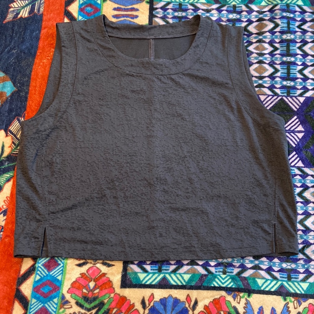 Lululemon Cropped Training Tank Black Granite 4
